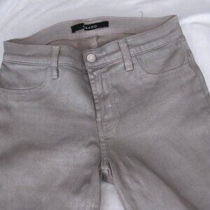 J Brand Silver Metallic Jeans - Size 27